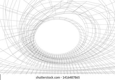 concept architecture 3d vector illustration