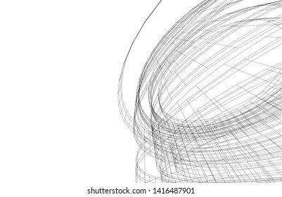 concept architecture 3d vector illustration
