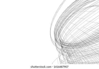 concept architecture 3d vector illustration