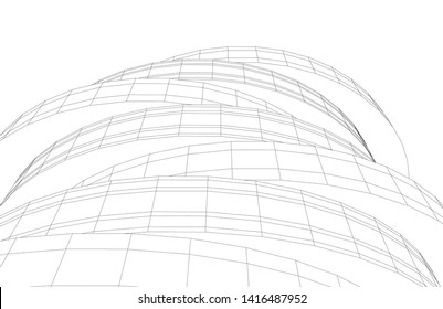 concept architecture 3d vector illustration