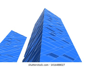 concept architecture 3d vector illustration
