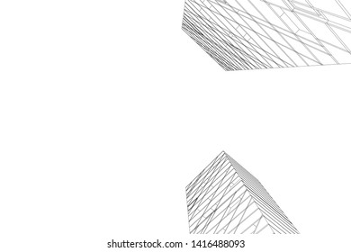 concept architecture 3d vector illustration