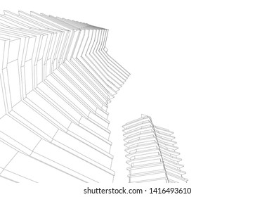 concept architecture 3d vector illustration