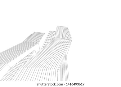 concept architecture 3d vector illustration
