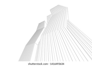 concept architecture 3d vector illustration