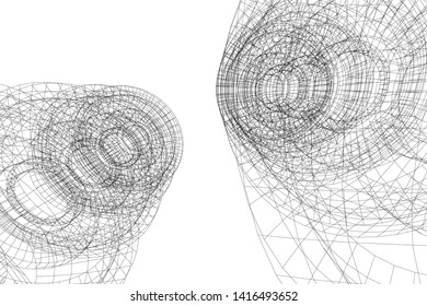 concept architecture 3d vector illustration