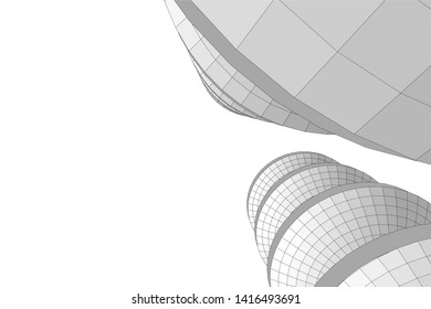 concept architecture 3d vector illustration