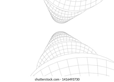 concept architecture 3d vector illustration