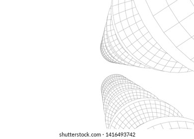 concept architecture 3d vector illustration