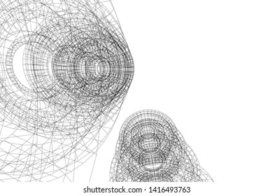 concept architecture 3d vector illustration