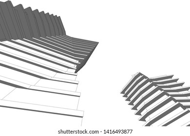 concept architecture 3d vector illustration