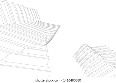 concept architecture 3d vector illustration
