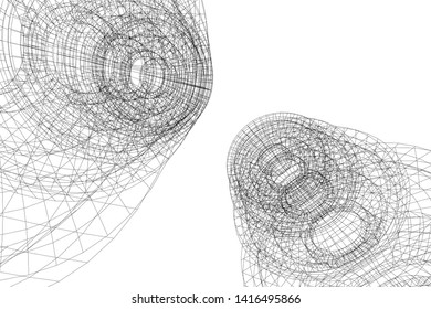 concept architecture 3d vector illustration