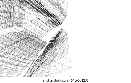 concept architecture 3d vector illustration