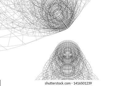 concept architecture 3d vector illustration