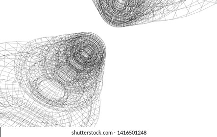 concept architecture 3d vector illustration