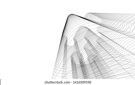 concept architecture 3d vector illustration