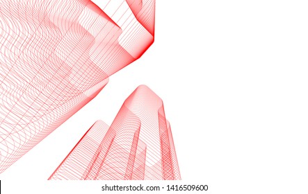 concept architecture 3d vector illustration