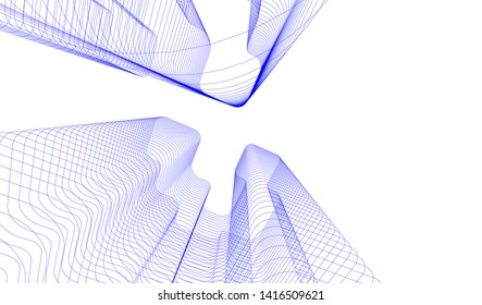 concept architecture 3d vector illustration