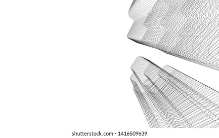 concept architecture 3d vector illustration