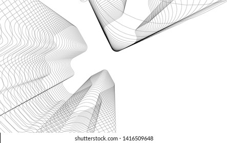 concept architecture 3d vector illustration