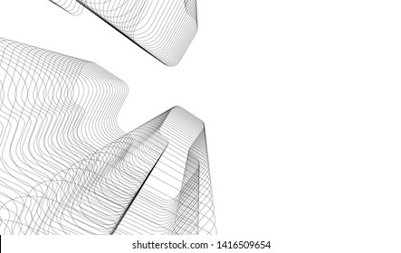 concept architecture 3d vector illustration
