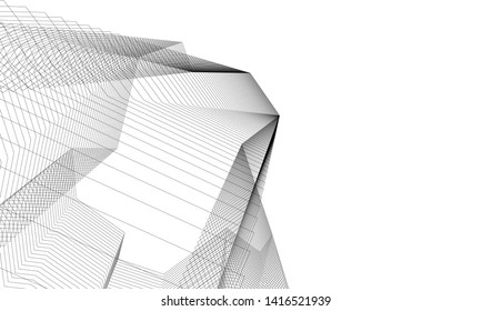 concept architecture 3d vector illustration