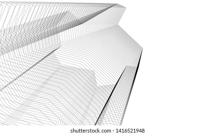 concept architecture 3d vector illustration