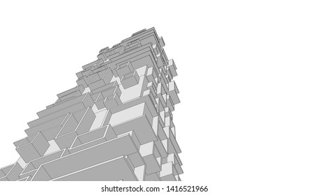 concept architecture 3d vector illustration