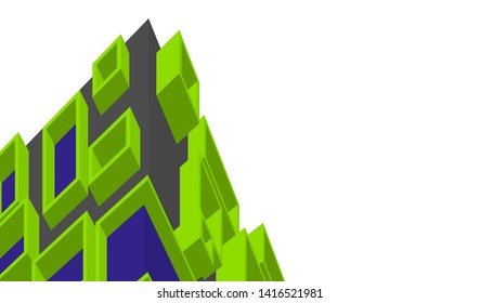 concept architecture 3d vector illustration