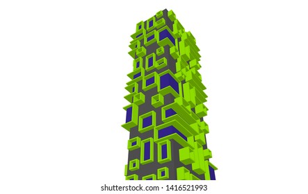 concept architecture 3d vector illustration