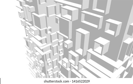 concept architecture 3d vector illustration
