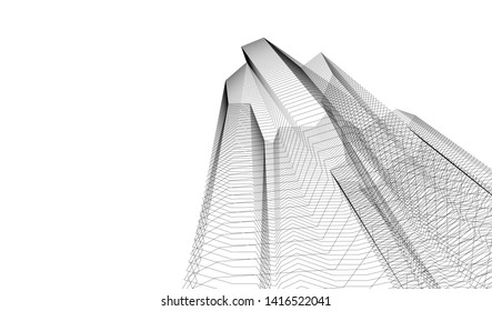 concept architecture 3d vector illustration