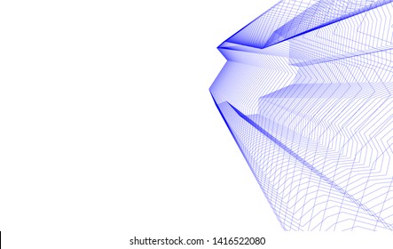 concept architecture 3d vector illustration