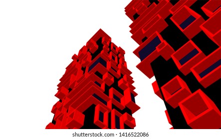 concept architecture 3d vector illustration