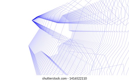 concept architecture 3d vector illustration