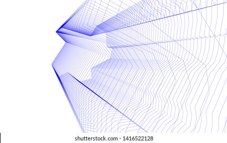 concept architecture 3d vector illustration