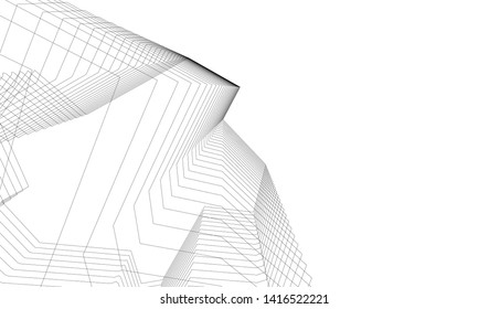concept architecture 3d vector illustration
