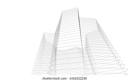 concept architecture 3d vector illustration