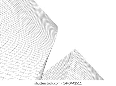 concept architecture 3d vector illustration