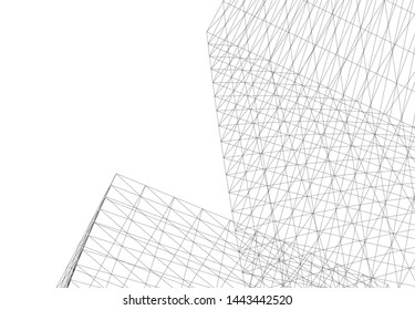 concept architecture 3d vector illustration
