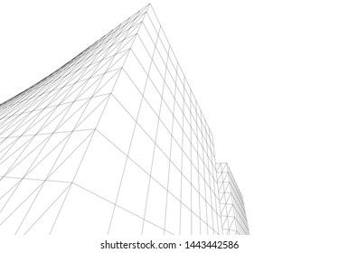 concept architecture 3d vector illustration