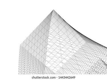 concept architecture 3d vector illustration