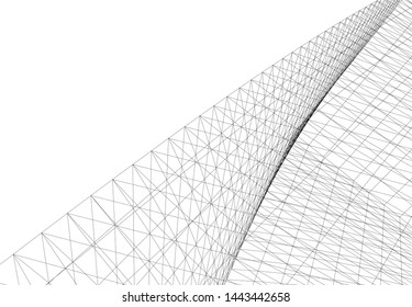 concept architecture 3d vector illustration