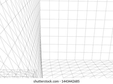 concept architecture 3d vector illustration
