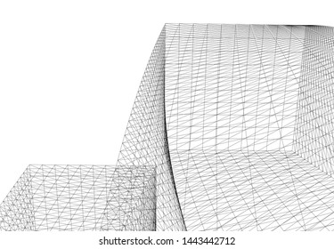 concept architecture 3d vector illustration