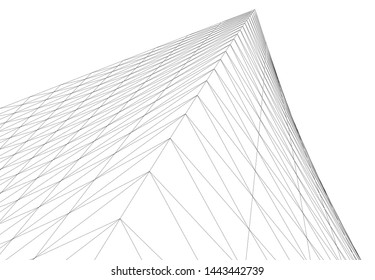 concept architecture 3d vector illustration