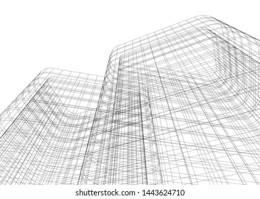 concept architecture 3d vector illustration