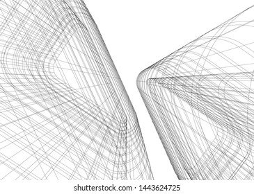 concept architecture 3d vector illustration