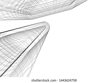 concept architecture 3d vector illustration
